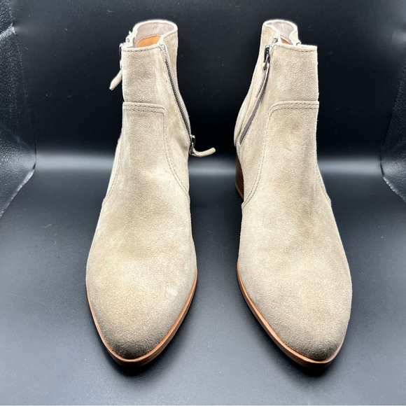 Women’s Suede  Ankle Boots - Tan 9 - Picture 1 of 5